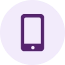 Smartphone-Icon in stilvollem Design für moderne Kommunikation und digitale Innovation.