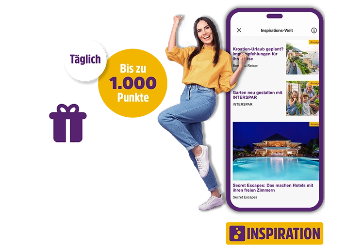 Täglich Inspiration: Sammle bis zu 1.000 Punkte mit unserer App!
