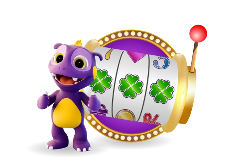Lila Drache mit Glücksrad, Casino-Glücksspiel, Gewinnchancen maximieren.