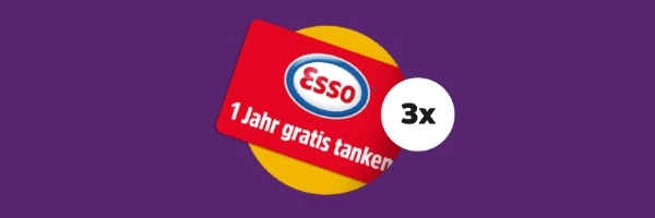 Esso-Gewinnspiel: 1 Jahr gratis tanken! Jetzt teilnehmen und 3x gewinnen!