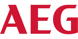 AEG-Logo: Innovatives Design für moderne Haushaltsgeräte.