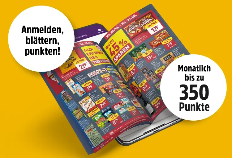 Prospekt mit Angeboten, jetzt entdecken und bis zu 350 Punkte monatlich sammeln!