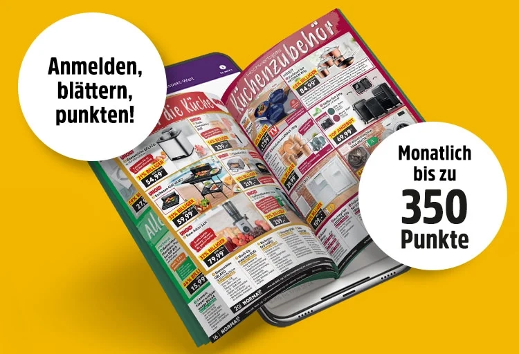 Online-Katalog: Entdecken Sie Angebote und sammeln Sie monatlich bis zu 350 Punkte!