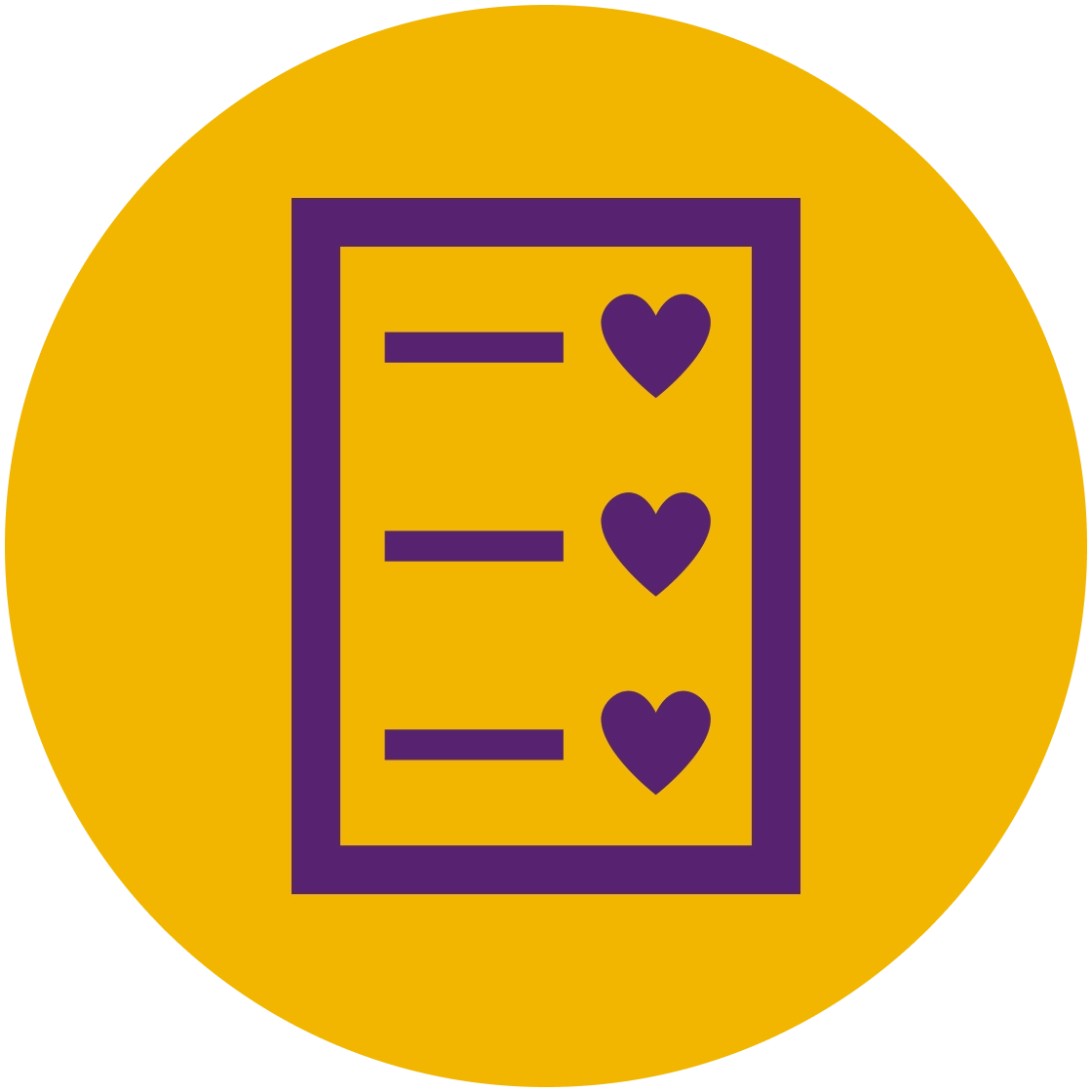 Checkliste mit Herzen auf gelbem Hintergrund - Optimieren Sie Ihre Inhalte mit Liebe.